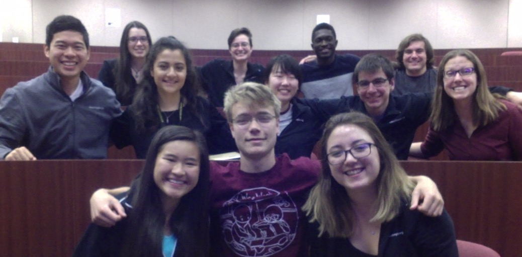 Photo of Mimi Kome, Laurel Schy, Kofi Sekyi-Appiah, Nicholas Draper, Nathan Justin, Ana Maria Flores, Angela Zhao, Jason Dwyer, Colleen Lewis, Emily Cao, Nathaniel Diamant, Erica Goodwin